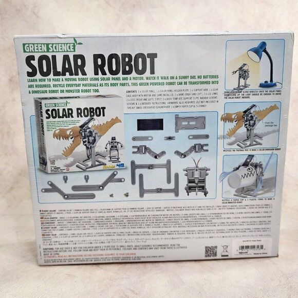 2 - 4M Green Science Solar Robot Dinosaur TRex & Soda Can Robug Sealed - Picture 3 of 7